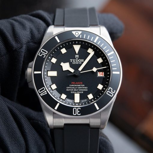 Tudor Pelagos LHD Titanium Bracelet Ceramic Bezel Black Dial Diver 42mm