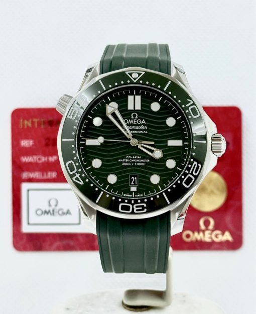 Omega Watch Seamaster Diver 21032422010001 Green Dial Strap 42mm Men’s Watch