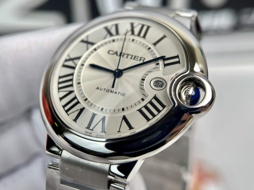 Cartier Ballon Bleu De Cartier W69005Z2 Silver Dial Stainless Steel Watch 42mm