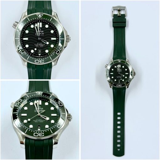 Omega Watch Seamaster Diver 21032422010001 Green Dial Strap 42mm Men’s Watch