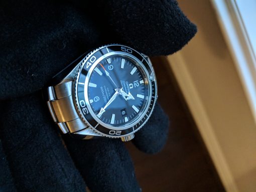 Omega Seamaster Planet Ocean Black Dial 22015000 Watch 42mm