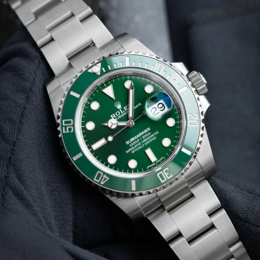 Rolex Submariner Oyster Perpetual Hulk 116610LV Green Dial Steel Bracelet 40mm Men’s Watch