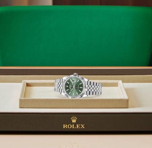 Rolex Datejust Oyster, 36 mm, Oystersteel and white gold