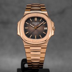 Patek Philippe Nautilus 5711/1R Brown Dial Rose Gold Plated 40mm Case Size Men’s Watch