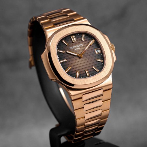 Patek Philippe Nautilus 5711/1R Brown Dial Rose Gold Plated 40mm Case Size Men’s Watch