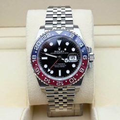 Rolex GMT-Master II Oyster Pepsi Stainless Steel Black Dial 40mm 126710BLRO Steel Men’s Watch ( Replica )