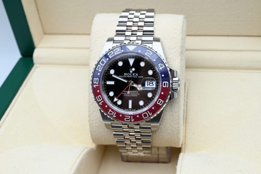 Rolex GMT-Master II Oyster Pepsi Stainless Steel Black Dial 40mm 126710BLRO Steel Men’s Watch