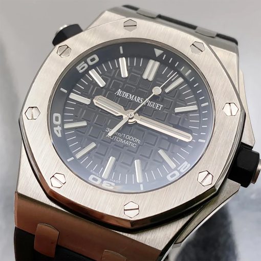 Audemars Piguet Royal Oak Offshore Diver Steel Black Dial 15710ST.OO.A002CA.01 ( Replica )